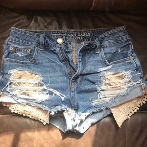 American Eagle High Rise Festival Shorts